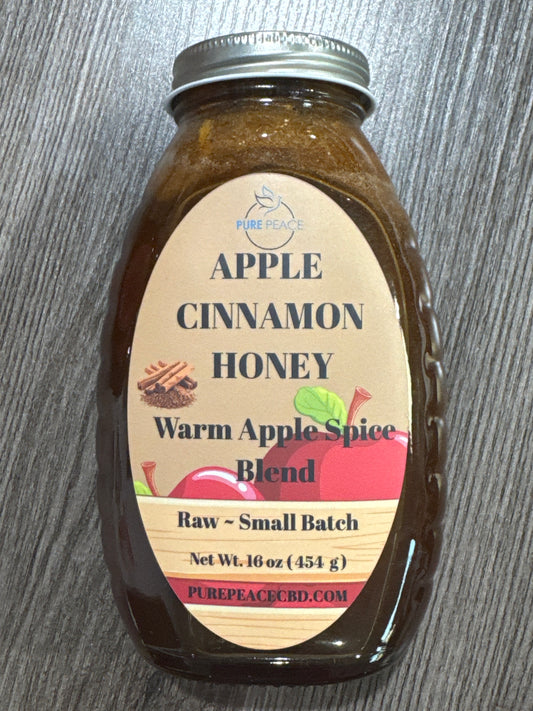 PUREPEACE Apple Cinnamon Raw Honey – 1 lb.