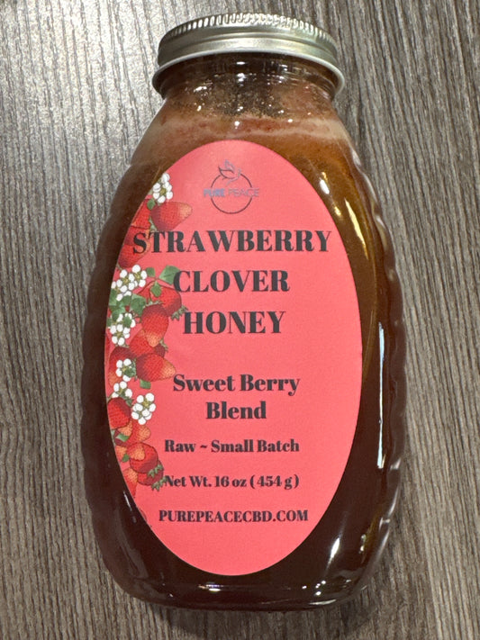 PUREPEACE Strawberry Clover Raw Honey – 1 lb.