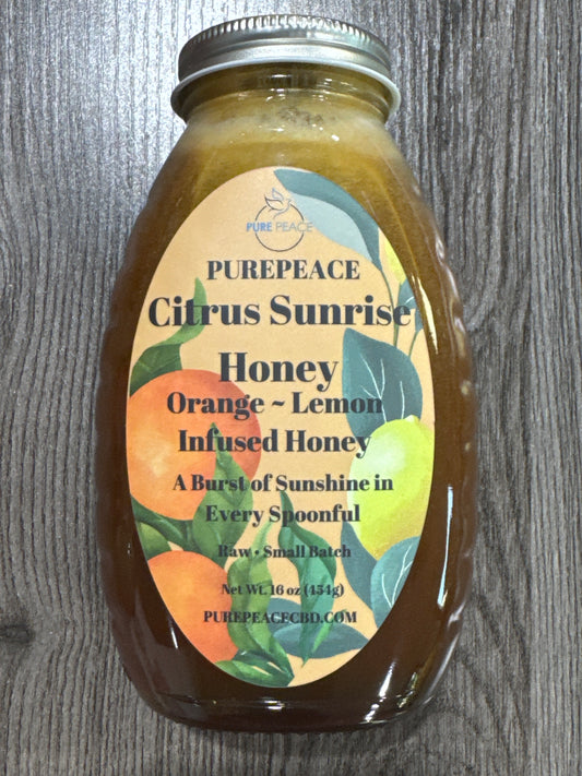 PUREPEACE Citrus Sunrise Raw Honey – 1 lb.