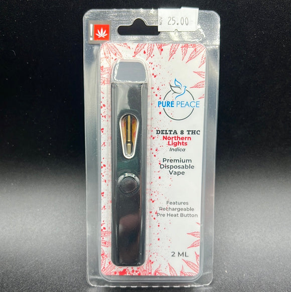 Pure Peace 2 Gram Delta-8 Disposable Vape Pen - Northern Lights