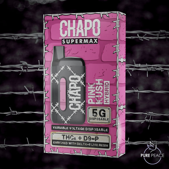 Chapo Extrax 5-Gram Pen - THCa Live Resin/Delta-9 THC/THCP - Pink Kush - Hybrid