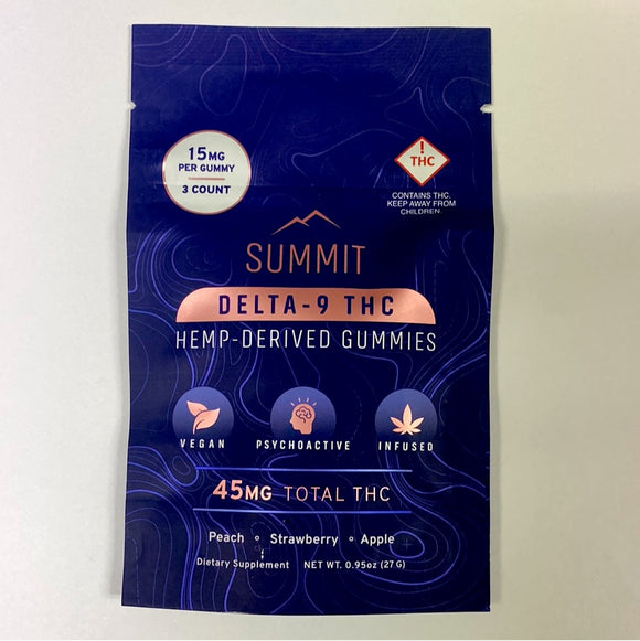 Summit 15mg 3ct Delta-9 THC Gummies