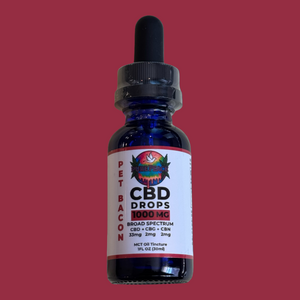 1000MG CBD Pet Bacon Drops Broad Spectrum | CBD + CBG + CBN - MCT Oil Tincture Pure Peace