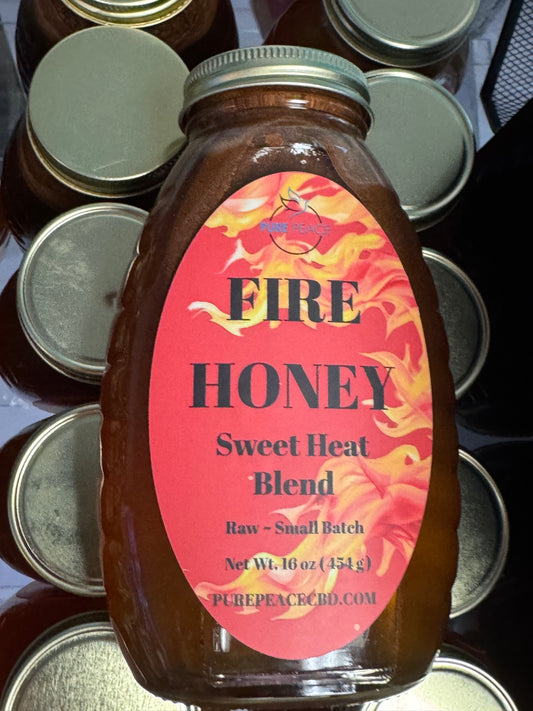PUREPEACE Fire Honey – Ceylon Cinnamon & Cayenne Pepper Infused – 1 lb.