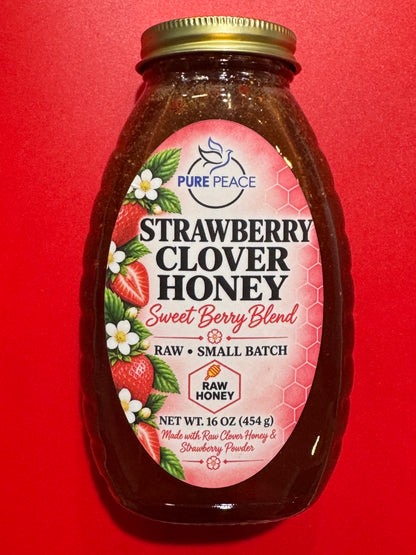 PUREPEACE Strawberry Clover Raw Honey – 1 lb.