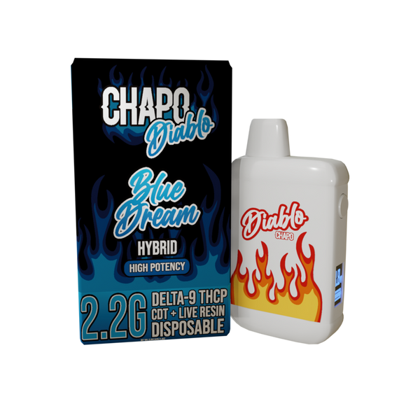 CHAPO DIABLO 2.2 GRAM *BLUE DREAM* - HYBRID - HIGH POTENCY DELTA-9 THCP CDT + LIVE RESIN DISPOSABLE VAPE PEN