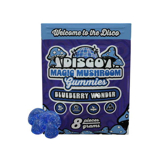 DISCO MAGIC MUSHROOM GUMMIES - 8 GRAMS / 8 PIECES - *BLUEBERRY WONDER*