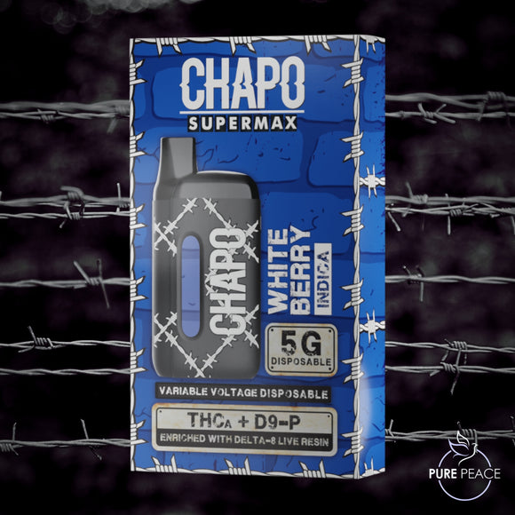 Chapo Extrax 5-Gram Pen - THCa Live Resin/Delta-9 THC/THCP - White Berry - Indica
