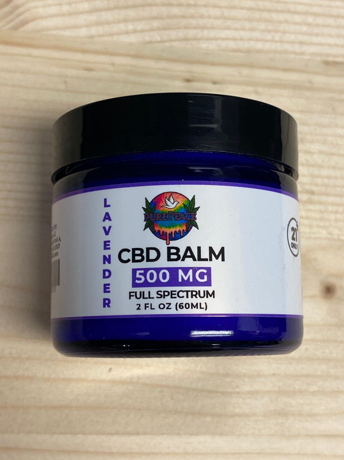 PUREPEACE Lavender CBD Balm | Full Spectrum | 500mg CBD | 2 oz
