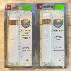 PURE PEACE DELTA 8 THC - 2 GRAM PREMIUM DISPOSABLE VAPE - SATIVA