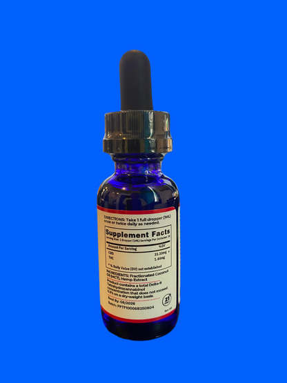 PURE PEACE 1000mg Full Spectrum CBD Tincture Drops | 33mg CBD Per Serving | 30mL