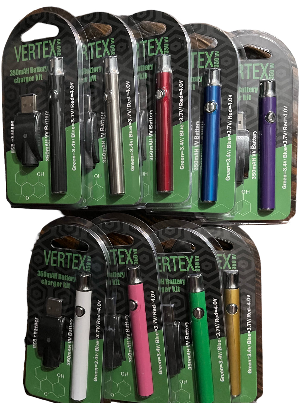 Variable Voltage Vape Pen Battery Kit with USB Charger