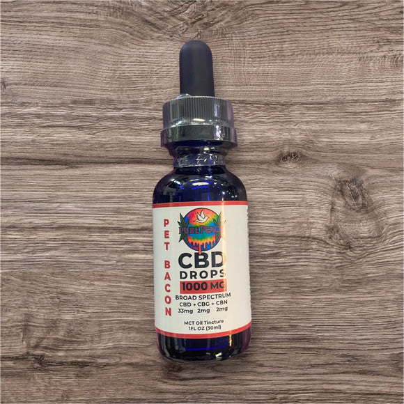 PURE PEACE - PET BACON - CBD DROPS - BROAD SPECTRUM | CBD + CBG + CBN