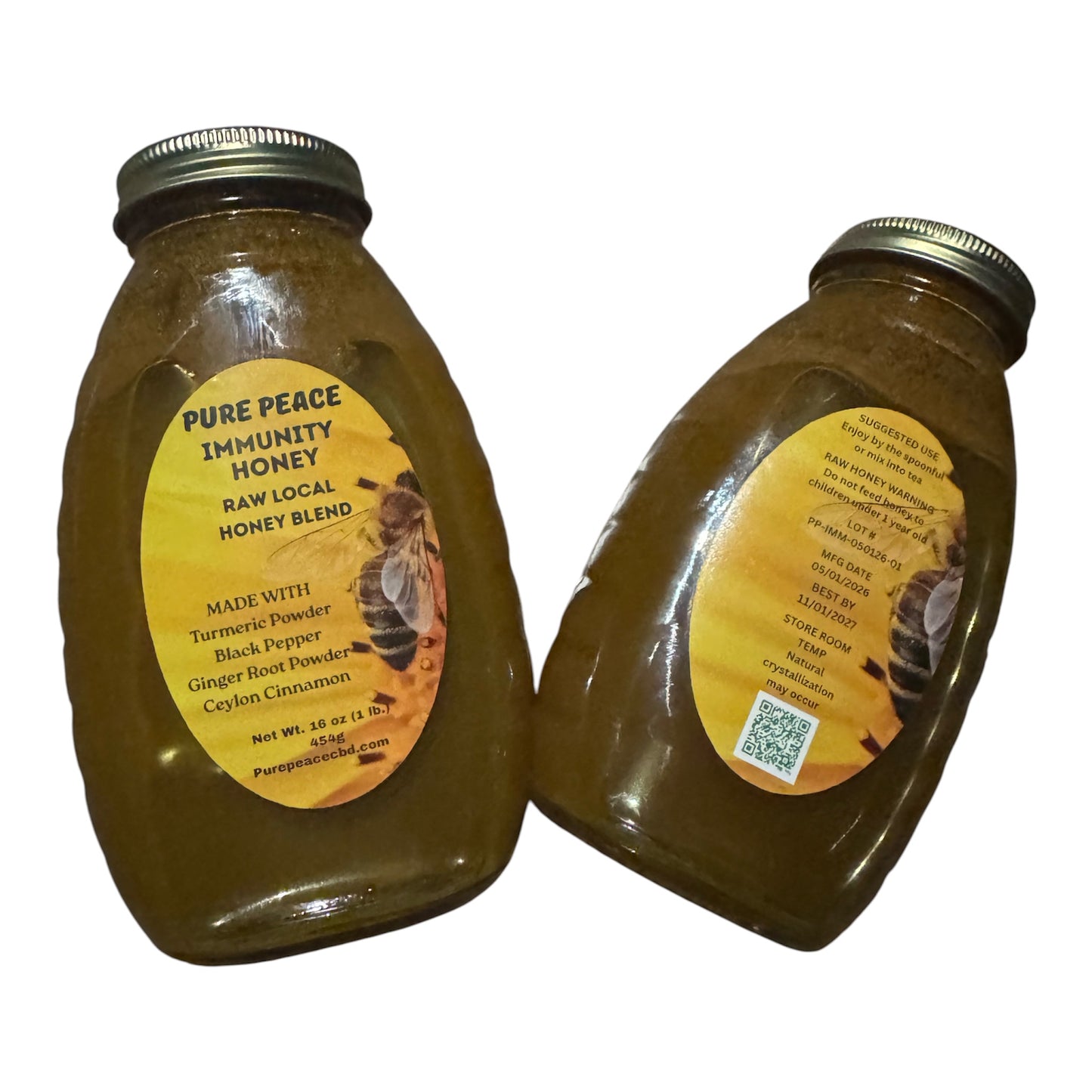 PUREPEACE Raw Wildflower Honey – 16 oz