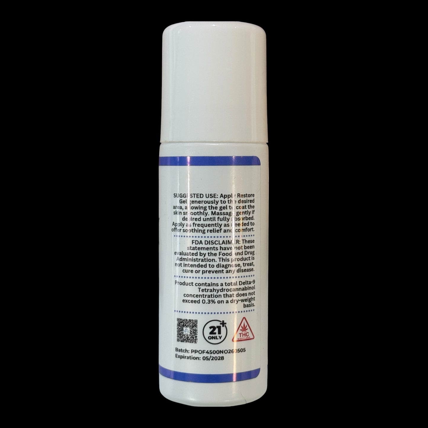 PUREPEACE 4500mg CBD Roll-On Relief Gel | THC-Free CBD Topical