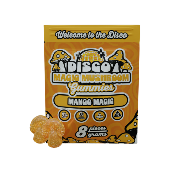 DISCO MAGIC MUSHROOM GUMMIES - 8 GRAMS / 8 PIECES - *MANGO MAGIC*