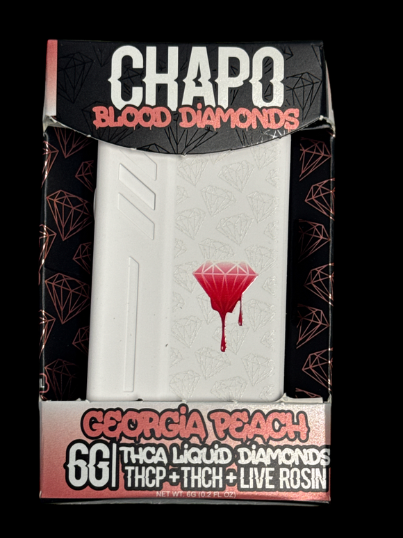 Chapo 6 Gram Blood Diamonds  - Georgia Peach - Hybrid THCA LIQUID Diamonds THCP + THCH + LIVE ROSIN