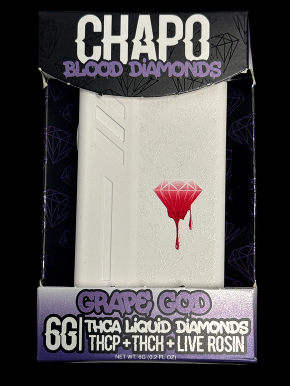 Chapo 6 Gram Blood Diamonds  - GRAPE GOD - HYBRID THCA LIQUID Diamonds THCP + THCH + LIVE ROSIN