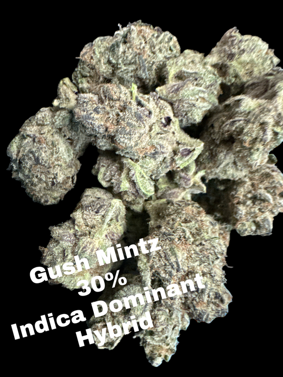 Gush Mintz 30% THCa Flower - Indica Dominant Hybrid - LIGHT ASSIST