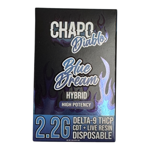 CHAPO DIABLO 2.2 GRAM *BLUE DREAM* - HYBRID - HIGH POTENCY DELTA-9 THCP CDT + LIVE RESIN DISPOSABLE VAPE PEN