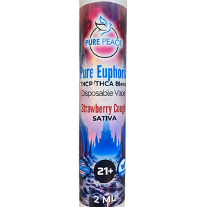 PURE PEACE 2GRAM THCP/THCA DISPOSABLE VAPE PURE SYNERGY - STRAWBERRY COUGH - SATIVA