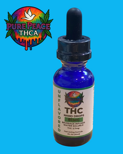 THC NANO DROPS - 81 MG BEVERAGE INFUSER WATER SOLUBLE ~ 2.7 MGS THC - FAST ACTING FORMULA (UNFLAVORED)