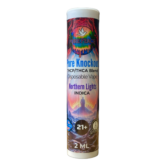 PURE PEACE 2 GRAM THCP/THCA DISPOSABLE VAPE NORTHERN LIGHTS INDICA