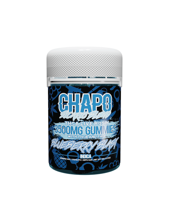 Chapo 175mg 20ct THCa Gummies - Total 3500mg - Blueberry Blast